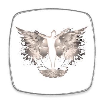 Angel - Square fridge magnet - white - Front