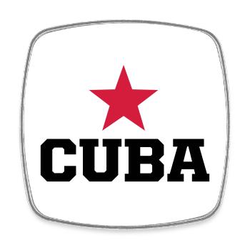 cuba revolucion - Viereckiger Kühlschrankmagnet - Weiß - Vorne