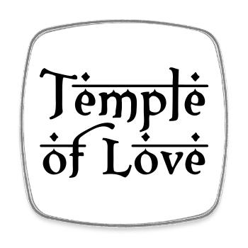 TEMPLE OF LOVE Liebe Tempel - Viereckiger Kühlschrankmagnet - Weiß - Vorne