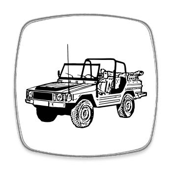 Offroad ,Geländewagen , 4x4 Fun , Kult , Auto (25) - Viereckiger Kühlschrankmagnet - Weiß - Vorne