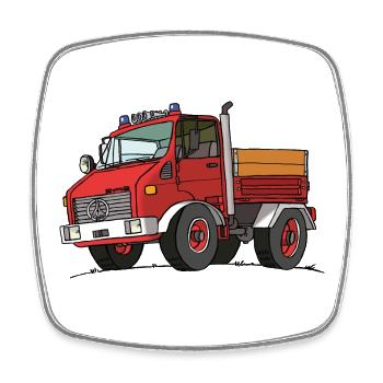FeuerMog - Viereckiger Kühlschrankmagnet - Weiß - Vorne