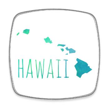 hawaii - Viereckiger Kühlschrankmagnet - Weiß - Vorne