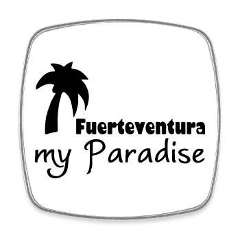 Fuerteventura Paradise Urlaub Geschenk - Viereckiger Kühlschrankmagnet - Weiß - Vorne