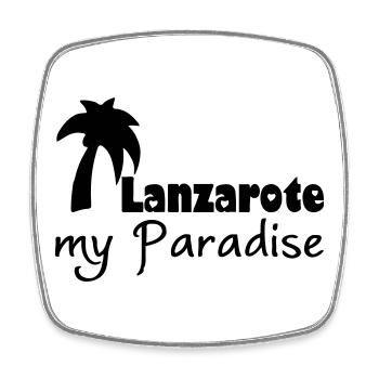 Lanzarote Paradise Urlaub Geschenk - Viereckiger Kühlschrankmagnet - Weiß - Vorne