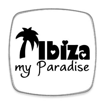 Ibiza Paradise Spanien Balearen Urlaub Geschenk - Viereckiger Kühlschrankmagnet - Weiß - Vorne