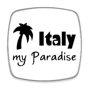 Italie Paradis Italie, vacances, voyage, cadeau - Magnet carré - blanc - Devant