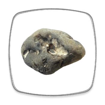 Stein - Viereckiger Kühlschrankmagnet - Weiß - Vorne