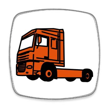 DAF Truck Trucks Trucker LKW Laster - Square fridge magnet - white - Front
