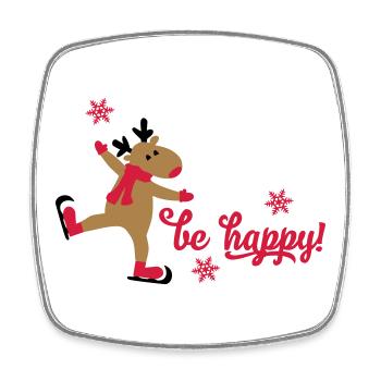 Weihnachten - Viereckiger Kühlschrankmagnet - Weiß - Vorne