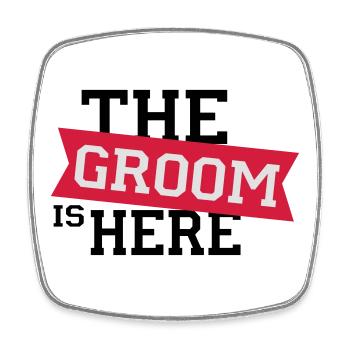 6061912 120134521 groom - Viereckiger Kühlschrankmagnet - Weiß - Vorne