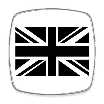 British Flag - Square fridge magnet - white - Front