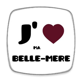 Ich liebe meine Mutter (V) - Viereckiger Kühlschrankmagnet - Weiß - Vorne
