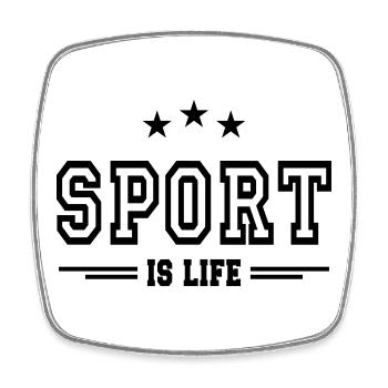 le sport c'est la vie 2 - Magnet carré - blanc - Devant