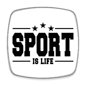 Le sport c'est la vie - Magnet carré - blanc - Devant