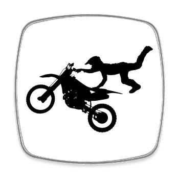 Jump of the Bikes - Square fridge magnet - white - Front