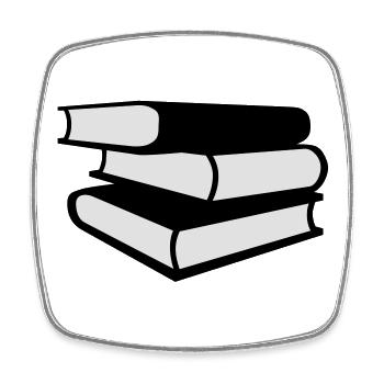 Bücher - Viereckiger Kühlschrankmagnet - Weiß - Vorne