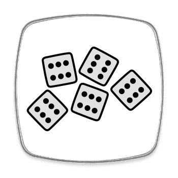 Dice - 30 years Birthday - Square fridge magnet - white - Front