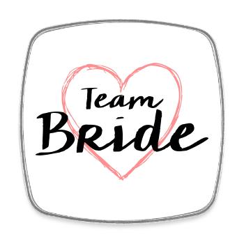 Bachelor Party de l'équipe Bride Heart - Magnet carré - blanc - Devant