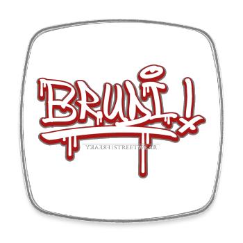 Brudi - Viereckiger Kühlschrankmagnet - Weiß - Vorne