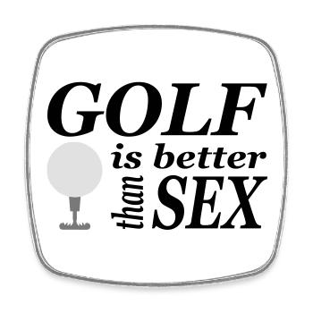 golf - Viereckiger Kühlschrankmagnet - Weiß - Vorne