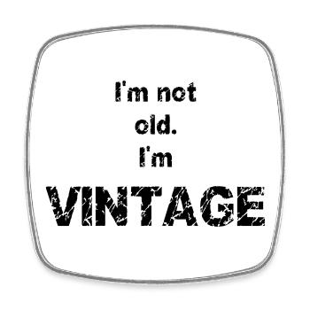 Vintage - Magnet carré - blanc - Devant