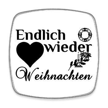 Weihnachten Winter Christmas Spruch Geschenk - Viereckiger Kühlschrankmagnet - Weiß - Vorne