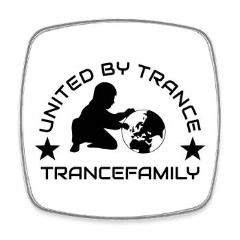 UNITED BY TRANCE - Square fridge magnet - white - Front