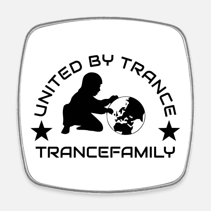 UNITED BY TRANCE - Magnet carré - blanc
