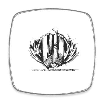WPS2K17 by Jean Marc Lejeune - Square fridge magnet - white - Front