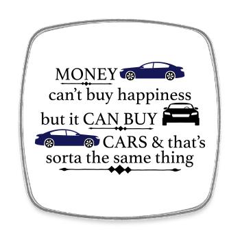 automobile - Square fridge magnet - white - Front