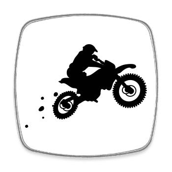 motor bike - Square fridge magnet - white - Front