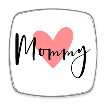 Cadeau d'amour coeur maman - Magnet carré - blanc - Devant