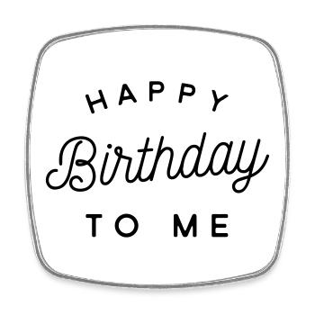 Anniversaire - Magnet carré - blanc - Devant