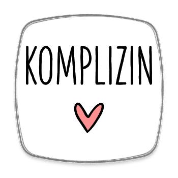 Accomplice heart gift friendship love - Square fridge magnet - white - Front