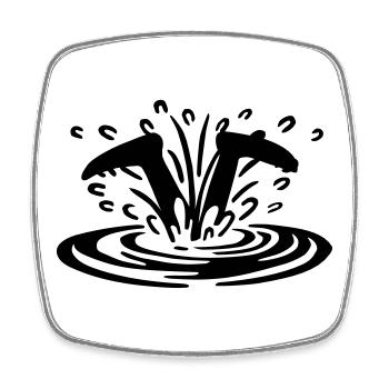 Diver - Square fridge magnet - white - Front