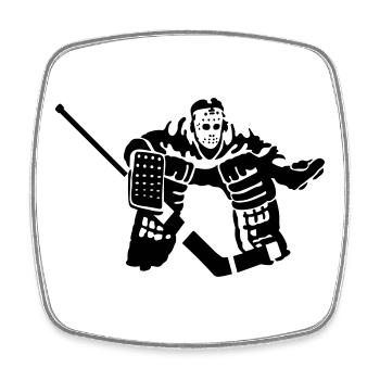 Eishockey goalkeeper - Viereckiger Kühlschrankmagnet - Weiß - Vorne