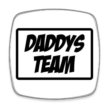 Daddy's Team - Magnet carré - blanc - Devant