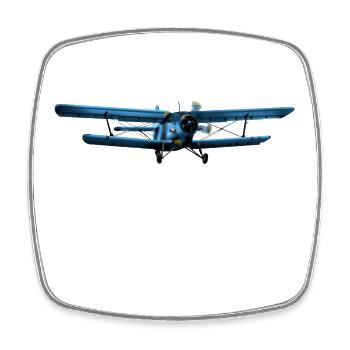 Antonov 2 - Magnet carré - blanc - Devant