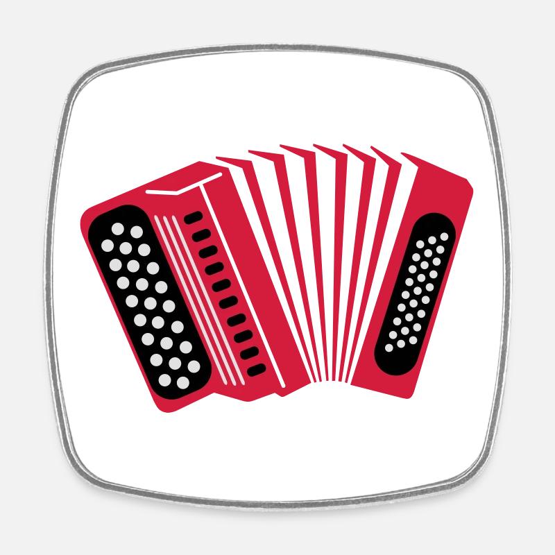 accordéon - Magnet carré - blanc