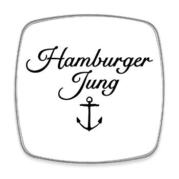 Hamburger Jung Anker Klassisch - Viereckiger Kühlschrankmagnet - Weiß - Vorne