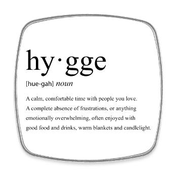 Hygge lifestyle - Magnet carré - blanc - Devant