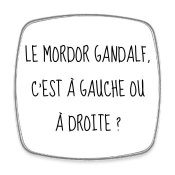 Cinéma / Citation / Série télé / Geek - Magnet carré - blanc - Devant