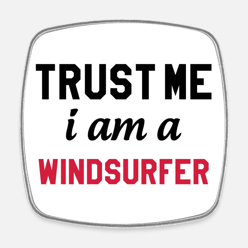 Windsurfen / Windsurfer / Windsurf / Windsurfing - Viereckiger Kühlschrankmagnet - Weiß