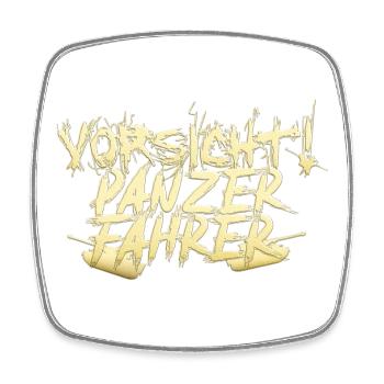 Panzer Fahrer - Viereckiger Kühlschrankmagnet - Weiß - Vorne