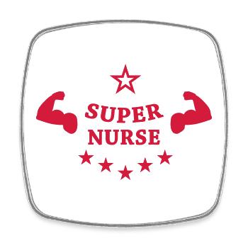 Infirmière / Infirmier / Hôpital / Médecine / - Magnet carré - blanc - Devant