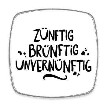 party spruch - Viereckiger Kühlschrankmagnet - Weiß - Vorne