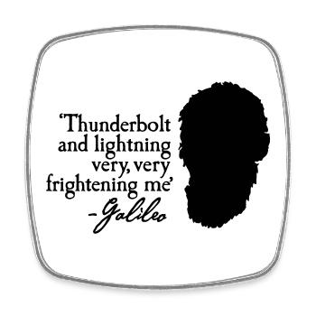 Galileo - Thunderbolt and lightning very... 2clr - Viereckiger Kühlschrankmagnet - Weiß - Vorne