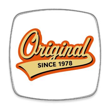 Original Since 1978 (Geburtsjahr, Geburtstag / 3C) - Viereckiger Kühlschrankmagnet - Weiß - Vorne
