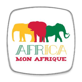 Africa Mon Afrique Art Design - Magnet carré - blanc - Devant