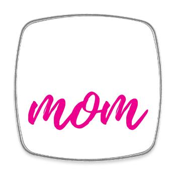 Dog Mom - Square fridge magnet - white - Front
